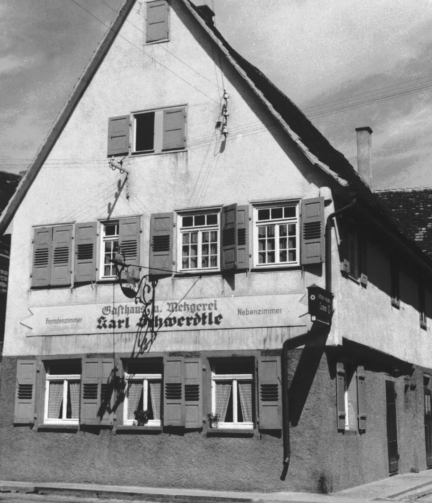 Gasthaus und Metzgerei Karl Schwerdtle in Illingen